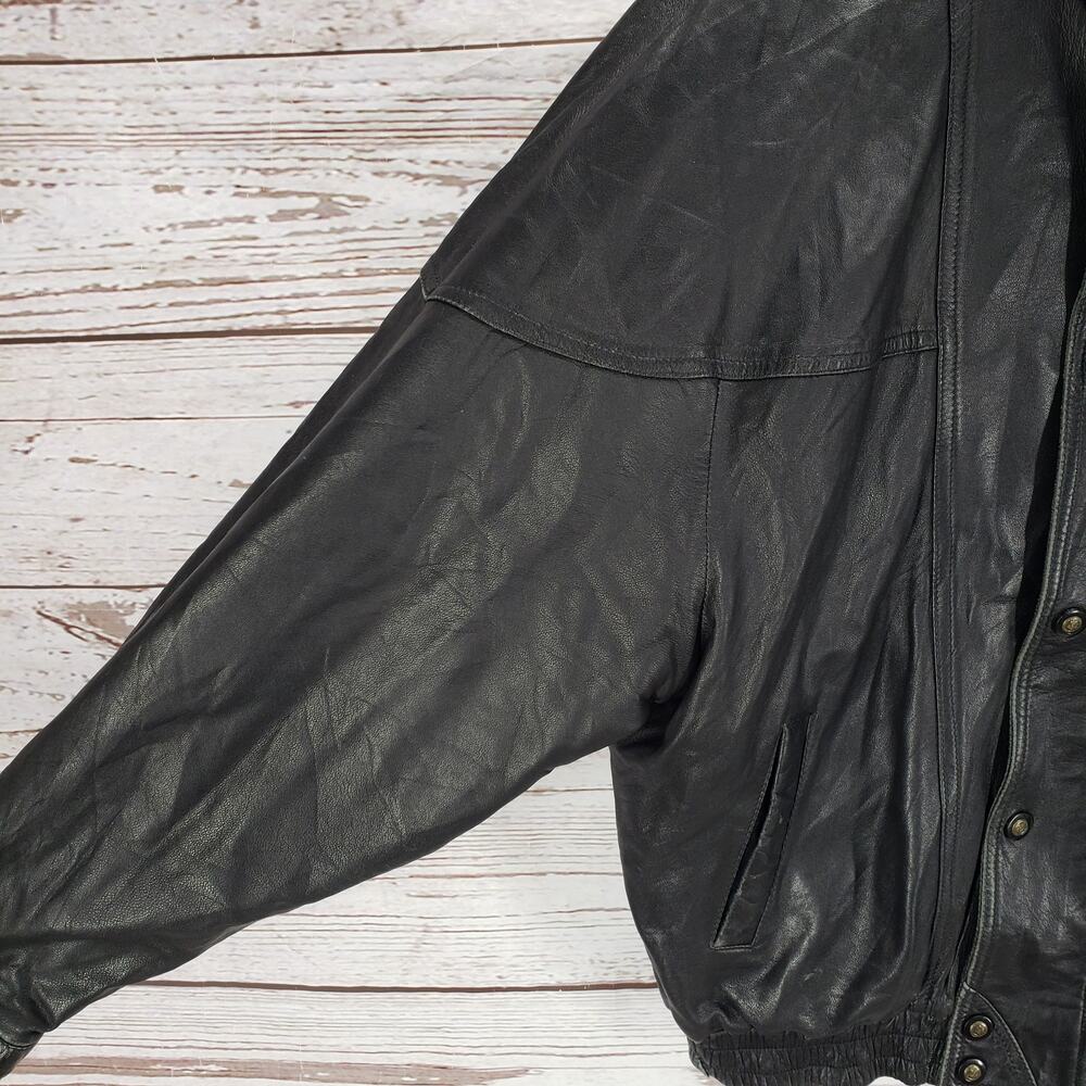 Monaco Leather Italy Men's Snap/Full Zip Lambskin Leather Jacket Size XL - Picture 5 of 16
